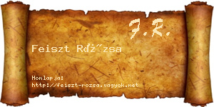 Feiszt Rózsa névjegykártya