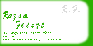 rozsa feiszt business card
