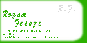 rozsa feiszt business card